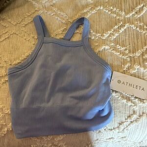 Athleta High Neck Blue Tank Top Size XS